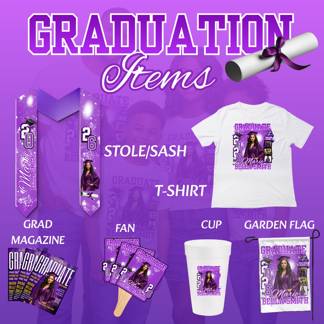 Custom Graduation Fan with Photo | Personalized Graduation Hand Fan | Graduation Party Fan | Class of 2026 Fan