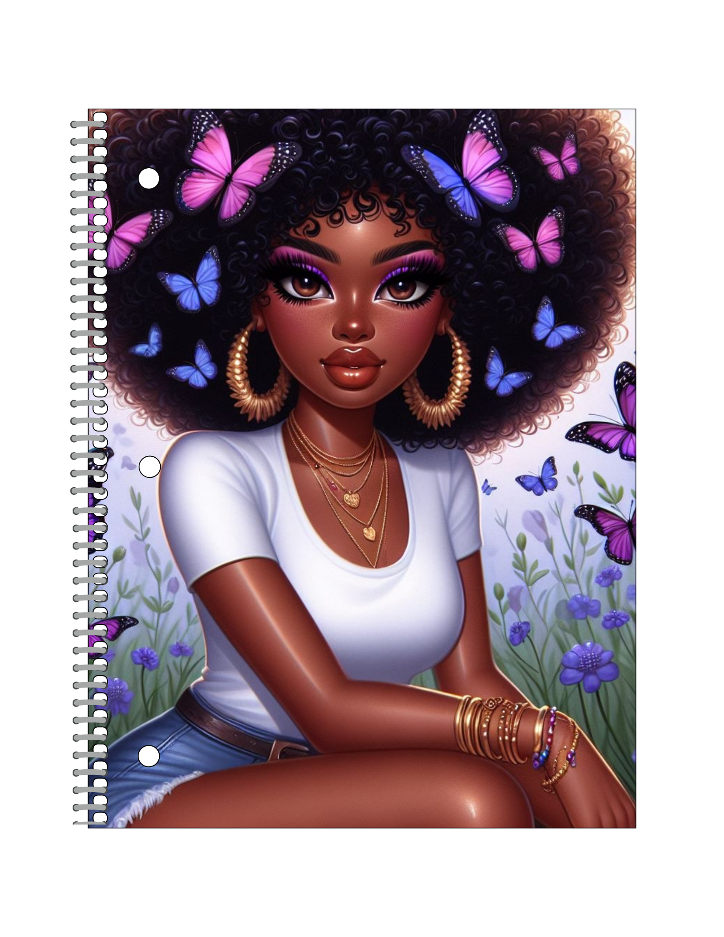 Afro Butterfly Notebook