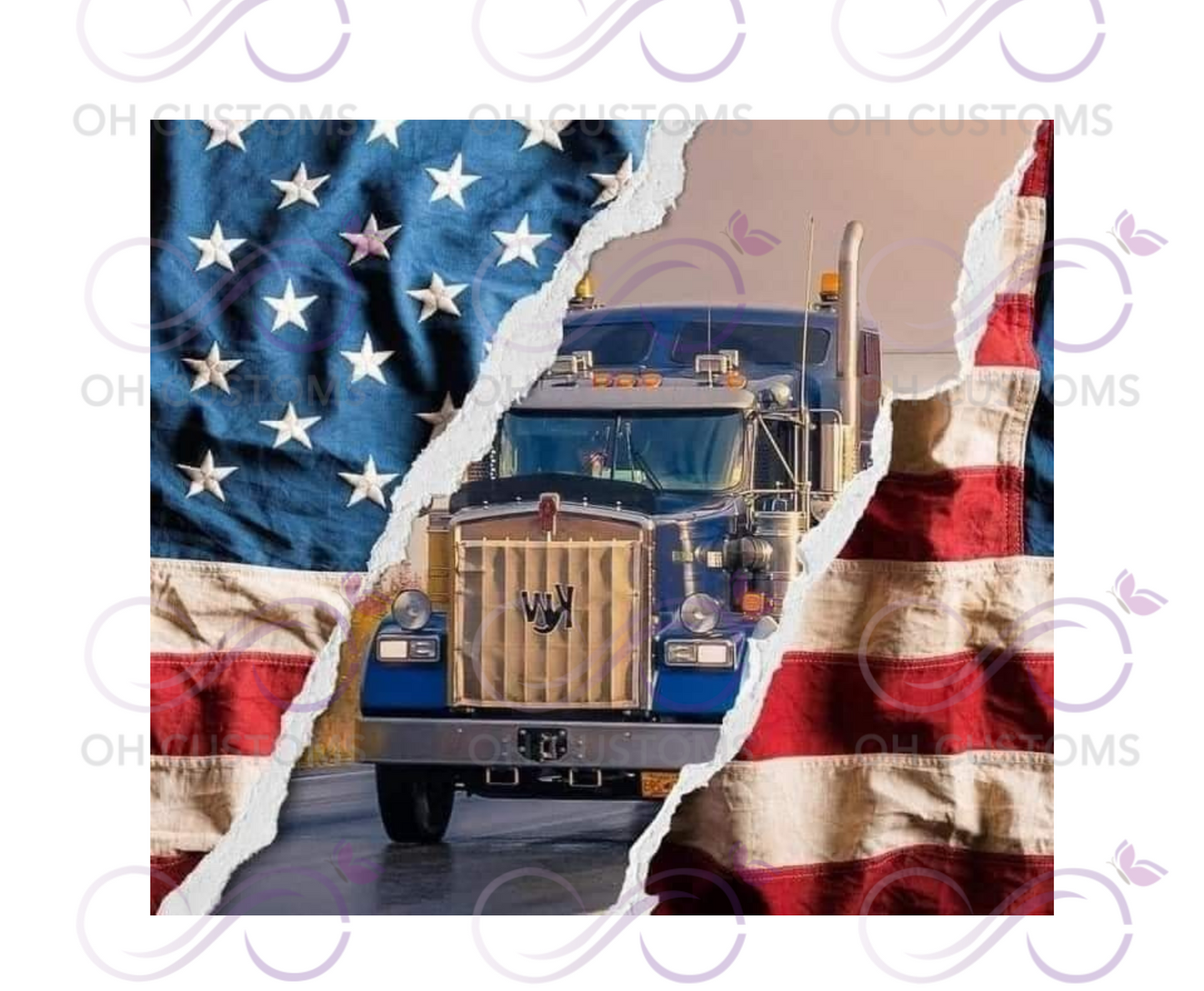 American Trucker Printed Cup