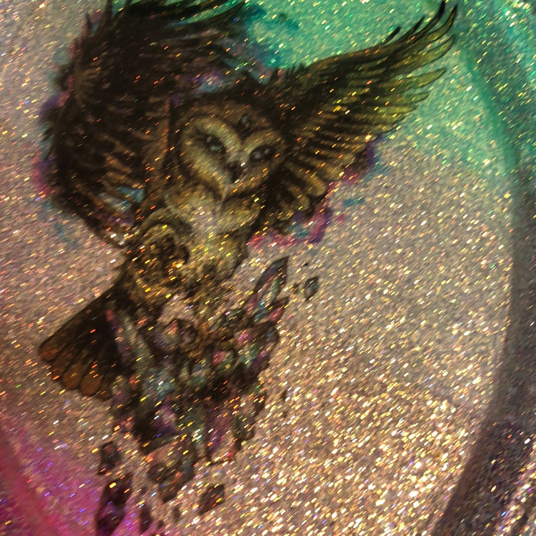 Owl Glitter tray & Cup