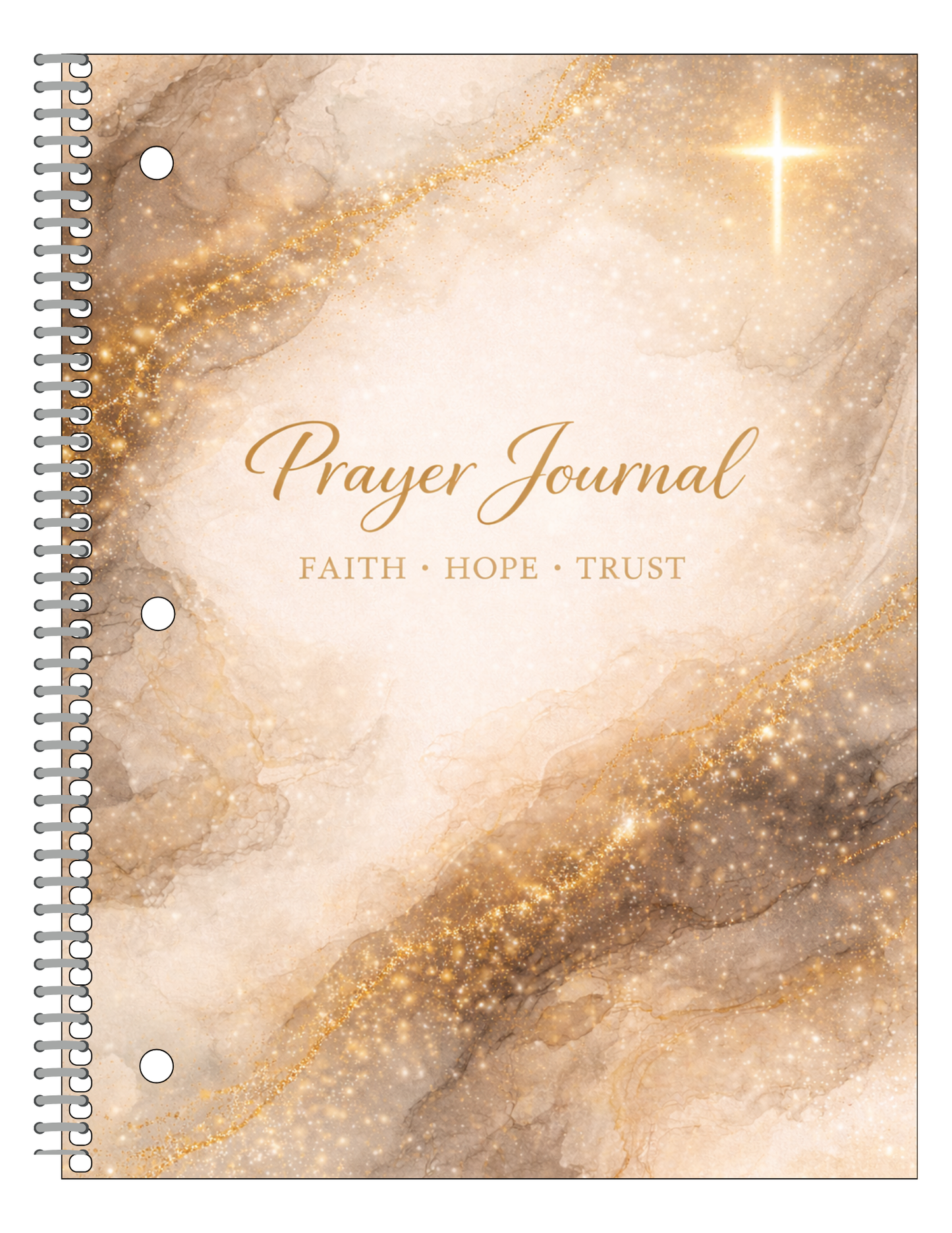 Prayer Journal – Faith Hope Trust Notebook | Christian Journal | Inspirational Faith Notebook | Spiritual Writing Journal