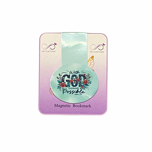 With God All Things Are Possible Magnetic Bookmark