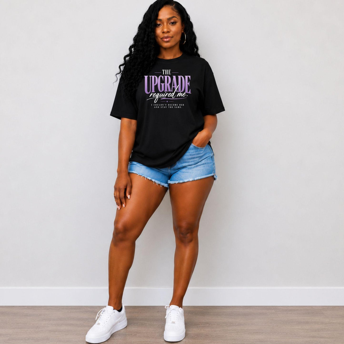 The Upgrade Required Me T-Shirt | Self Growth Shirt | Faith Inspired Graphic Tee | Becoming Her Motivational Shirt
