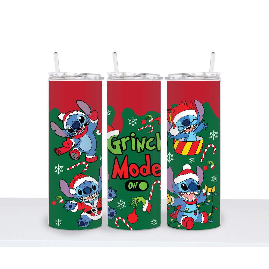 Merry Stitch-mas inspired 20 oz tumbler