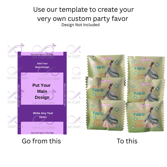 Fruit Snack and Skittles Wrapper Canva Template digital Download