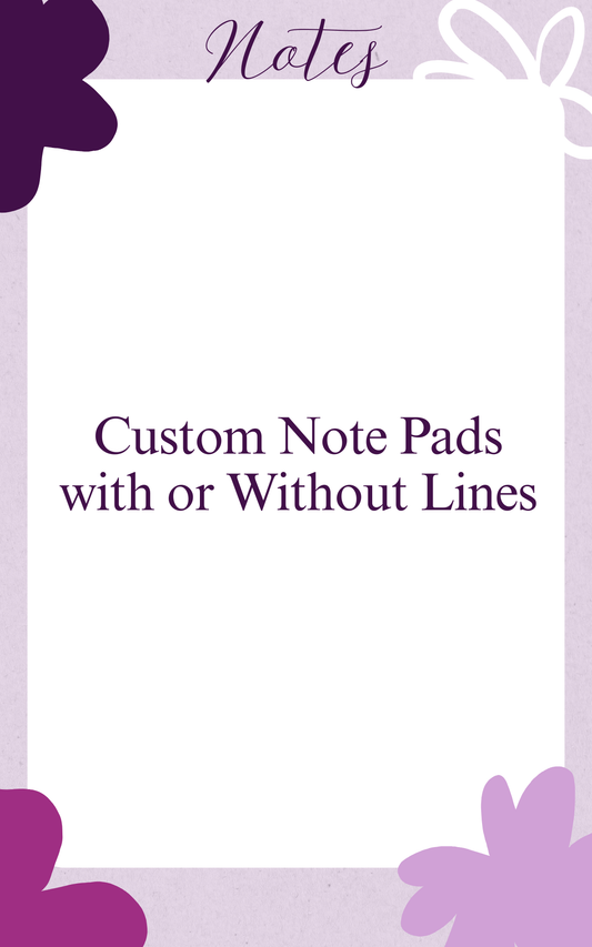Custom Handmade Notepad – 50 Pages | Personalized Notebook | Lined or Blank | 5.8 x 8.3 Notepad