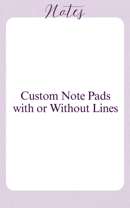 Custom Handmade Notepad – 50 Pages | Personalized Notebook | Lined or Blank | 5.8 x 8.3 Notepad