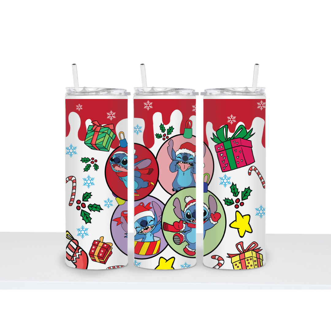 Merry Stitch-mas inspired 20 oz tumbler