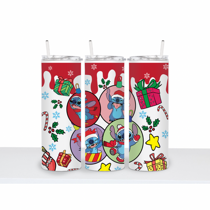 Merry Stitch-mas inspired 20 oz tumbler