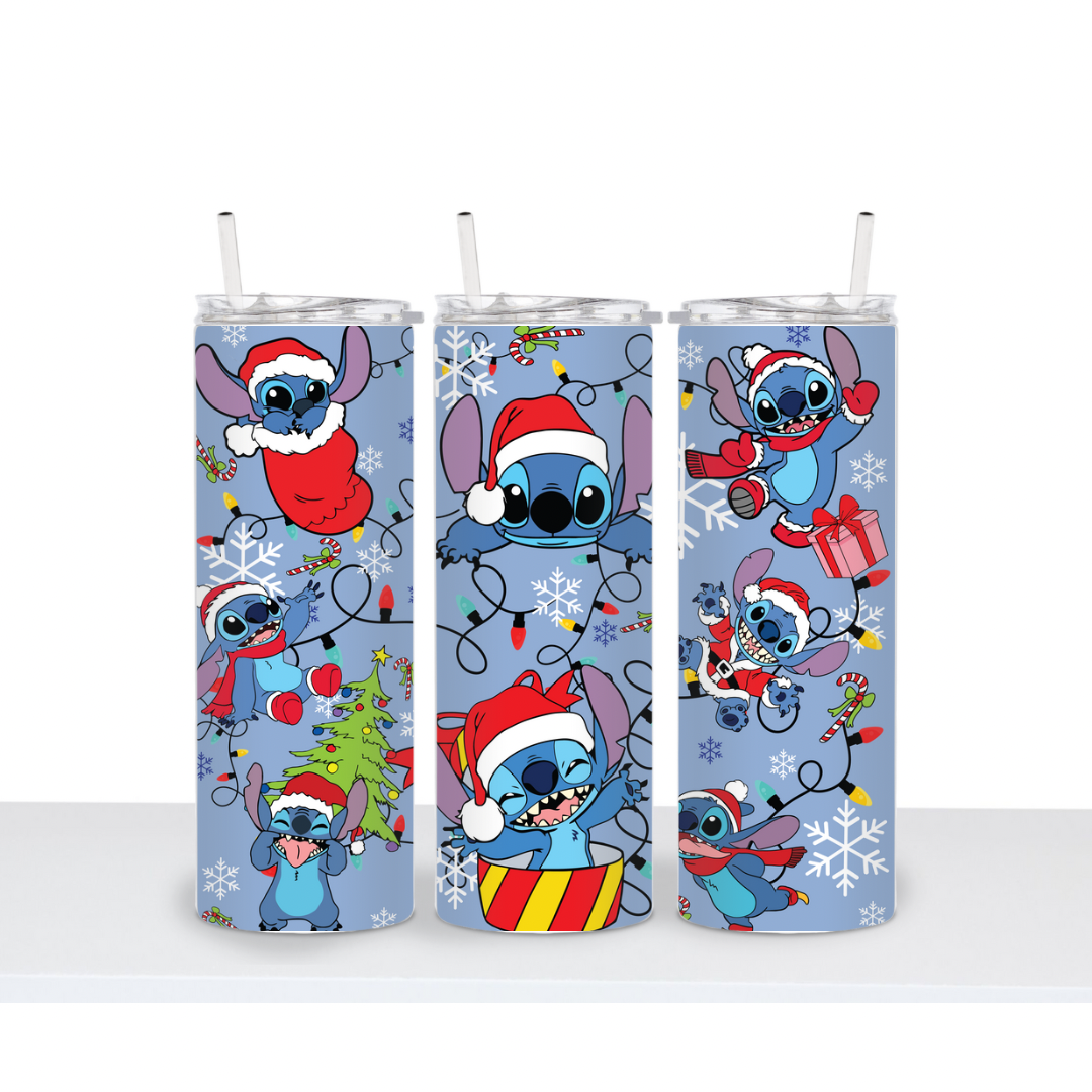 Merry Stitch-mas inspired 20 oz tumbler
