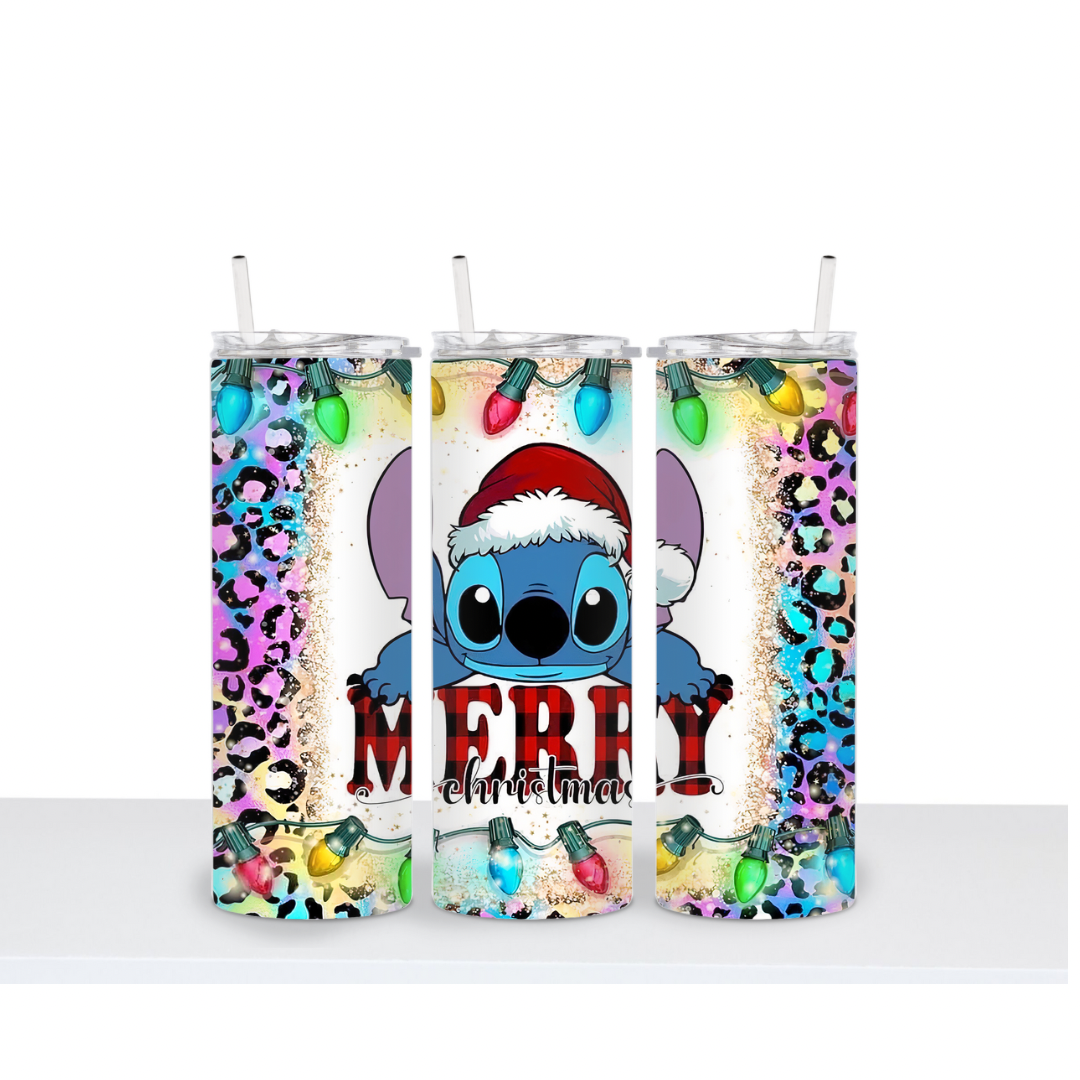 Merry Stitch-mas inspired 20 oz tumbler