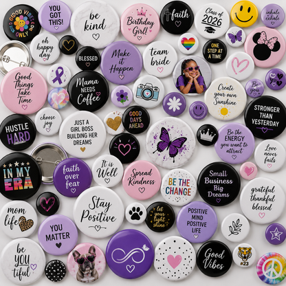 1" Custom Buttons | Personalized Logo & Promotional Pin Buttons