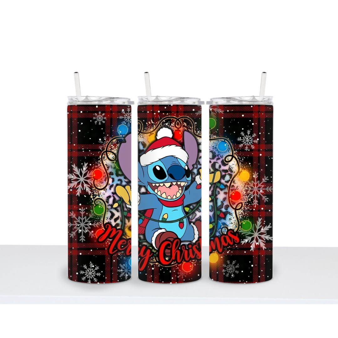 Merry Stitch-mas inspired 20 oz tumbler