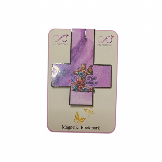 Strong and Courageous Magnetic Bookmark