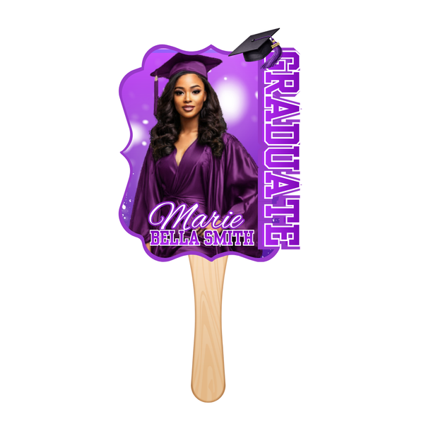 Custom Graduation Fan with Photo | Personalized Graduation Hand Fan ...