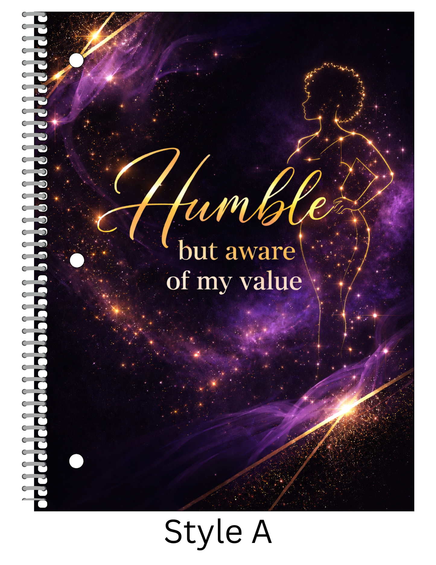 Humble but Aware of My Value Notebook | Motivational Spiral Notebook | Inspirational Journal | Confidence Affirmation Notebook