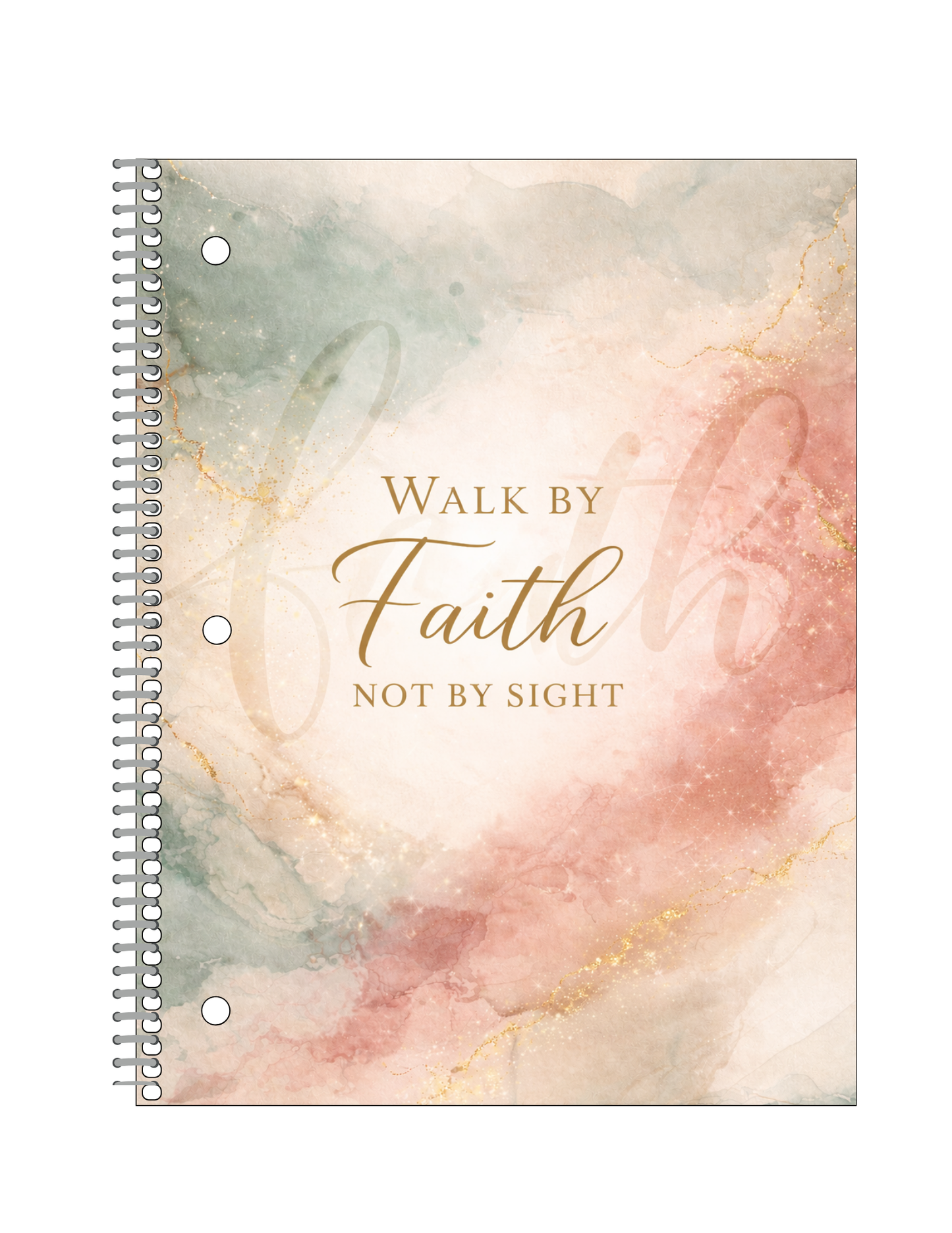 Walk by Faith Not by Sight Notebook | Christian Journal | Faith Notebook | Prayer Journal | Inspirational Spiral Notebook