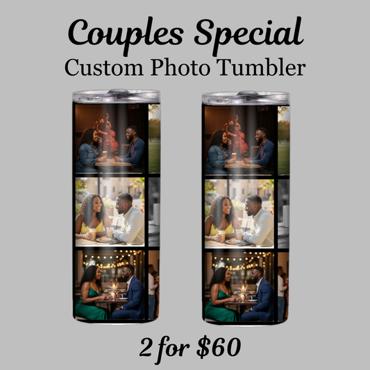 🥤 Better Together Tumblers – Custom Photo 20 oz Tumbler Set