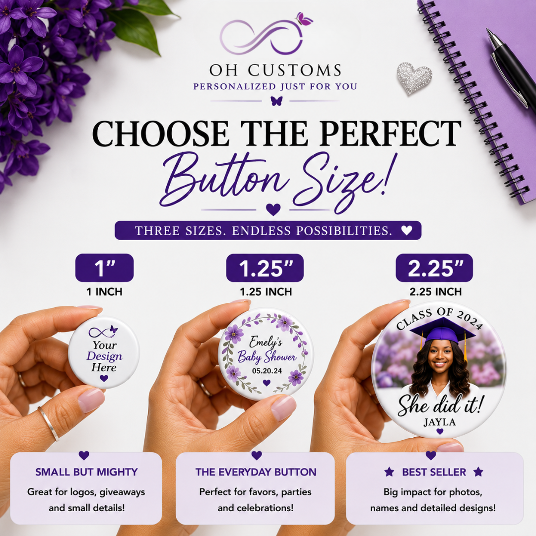 1" Custom Buttons | Personalized Logo & Promotional Pin Buttons