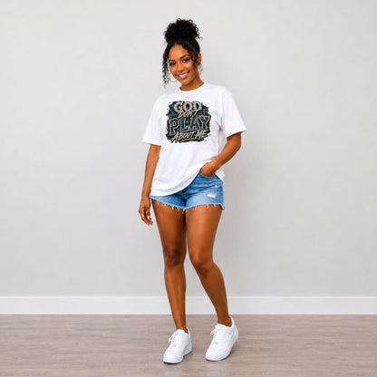 God Got Me Graphic Tee Collection | God Don’t Play About Me Viral Shirt | Faith Statement Tee