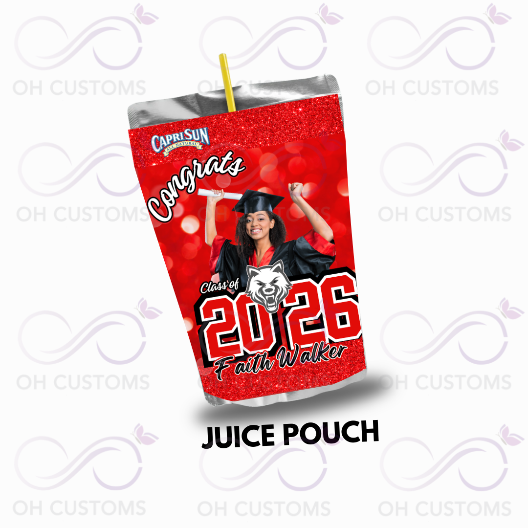 Graduation Party Favor Bundle Templates – Editable Canva Graduation Chip Bag, Water Bottle, Gift Box & Treat Wrappers