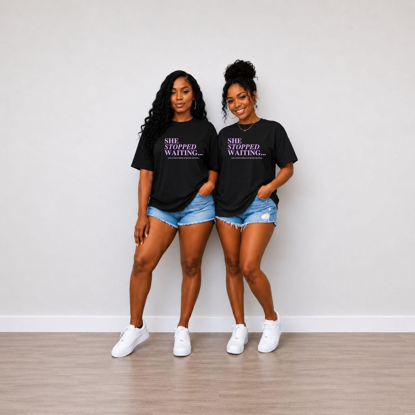 She Stopped Waiting T-Shirt | Self Growth Shirt | Women Empowerment Graphic Tee | Motivational Tee  Shorter Shopify title: