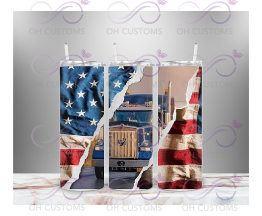 American Trucker Printed Cup