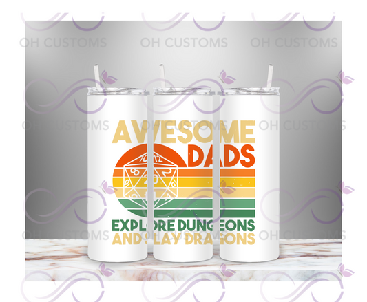 Dungeon and dragon Dad 20 oz cup/tumbler
