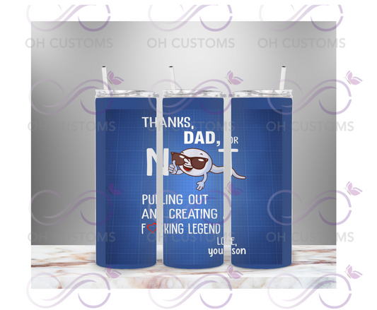 Thanks for making me 20 oz cup/tumbler